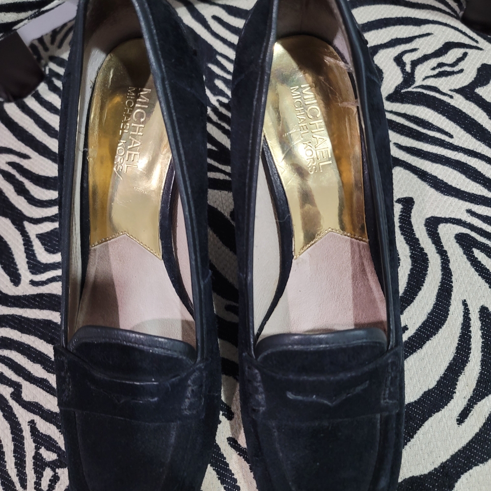 Michael Kors Black Suede Wedge Women's Shoes